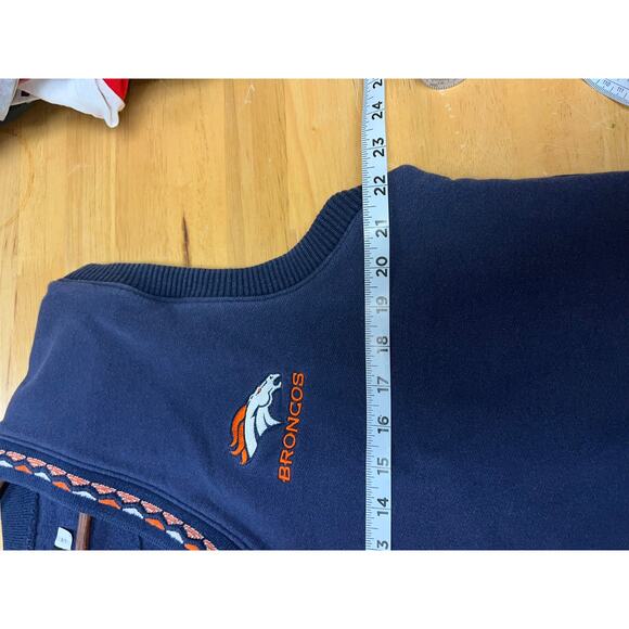 Vintage Tundra Denver Broncos Sweater Vest Outerwear Sleeveless NFL Football 90s - Picture 10 of 11